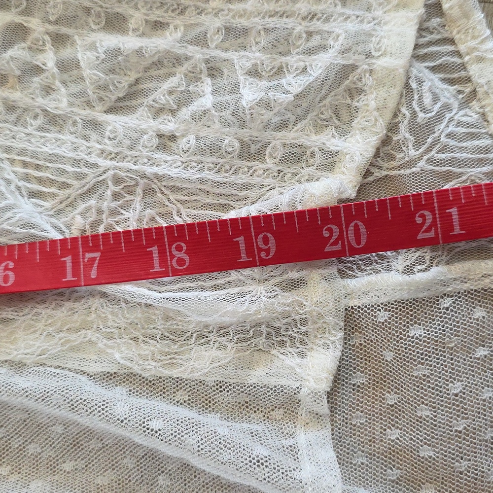 American Eagle Outfitters Sheer Lace Blouse - White Size Medium - Picture 4 of 7